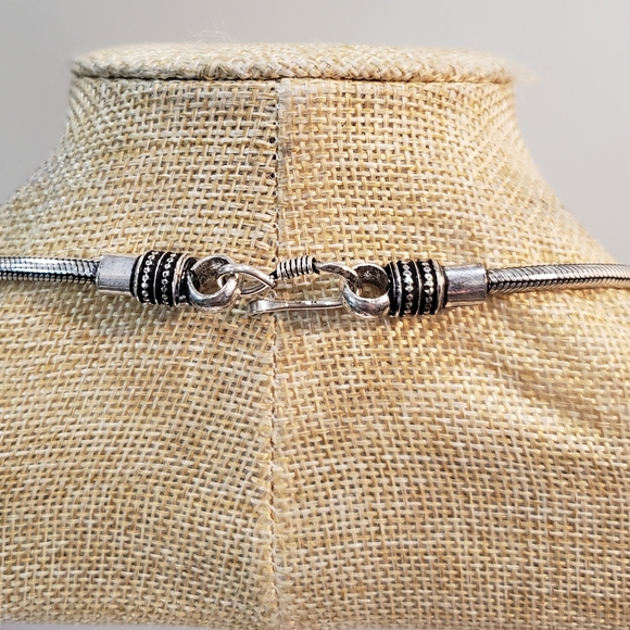 Turquoise gemstone, 925 silver necklace - Picture 10 of 13